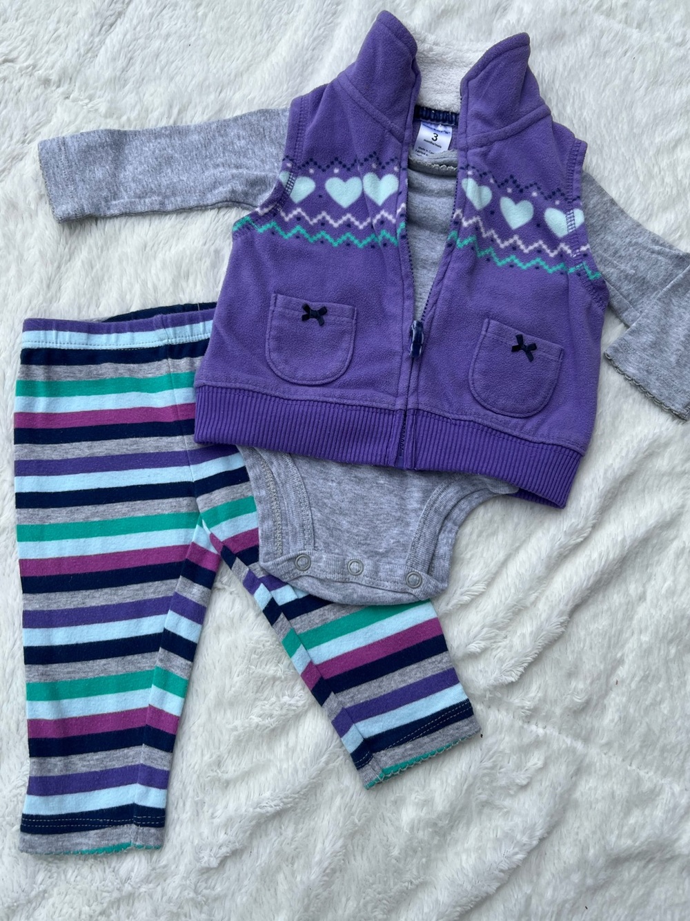 CARTERS Infant Girls set of 3